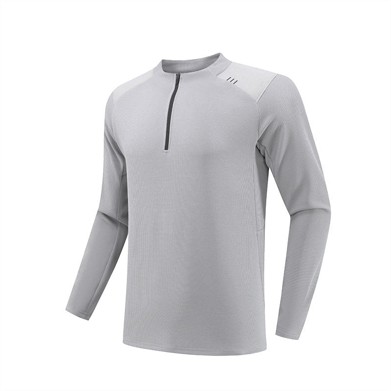Herren Langarmshirt Sportlich atmungsaktiv mit Reißverschluss