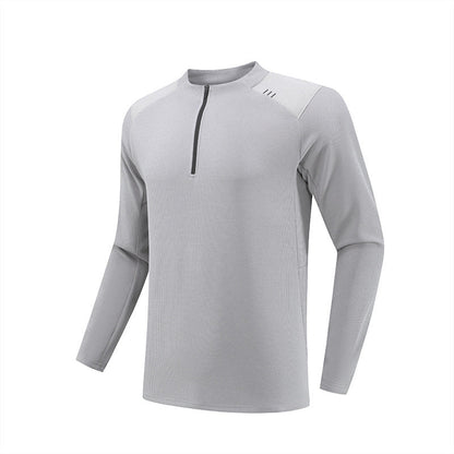 Herren Langarmshirt Sportlich atmungsaktiv mit Reißverschluss