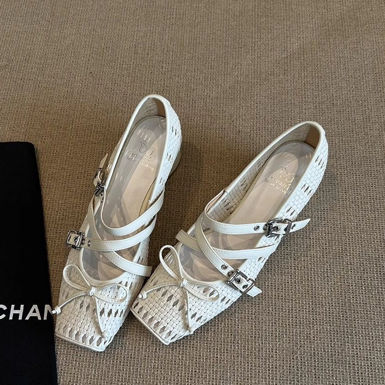 Elegante Slingback Schuhe Damen mit geflochtenem Design