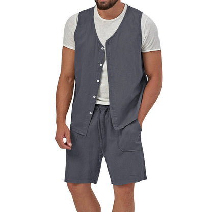 Herren Sommerweste Lässig Atmosphere Mit Taschen