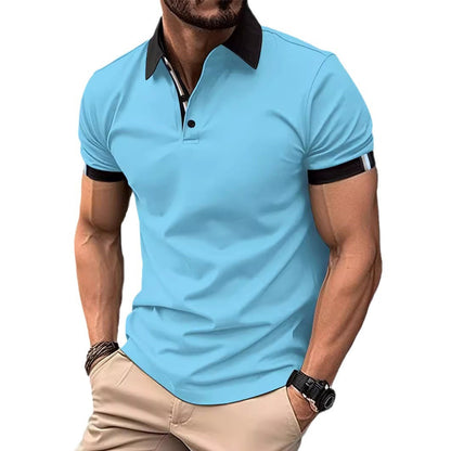 Herren Polohemd Sportlich Mit Kontrastdetails Modern