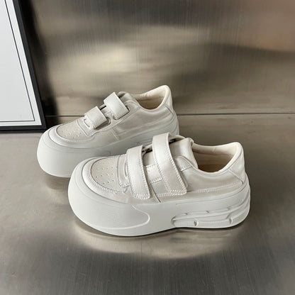 Damen Sneaker Chunky Bequem Klettverschluss Weich