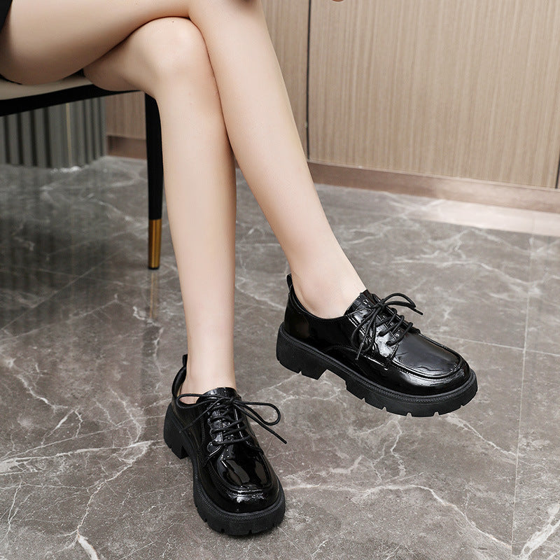 Damen Plateau Schnürschuhe High Heel ModeSchuhe