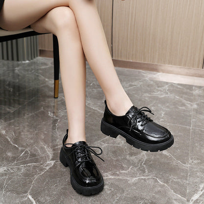 Damen Plateau Schnürschuhe High Heel ModeSchuhe