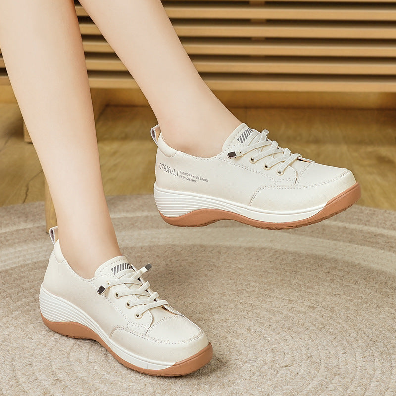 Damen Sneaker Bequem Freizeitschuhe Stoßdämpfend Weiss - BerlinGlamour