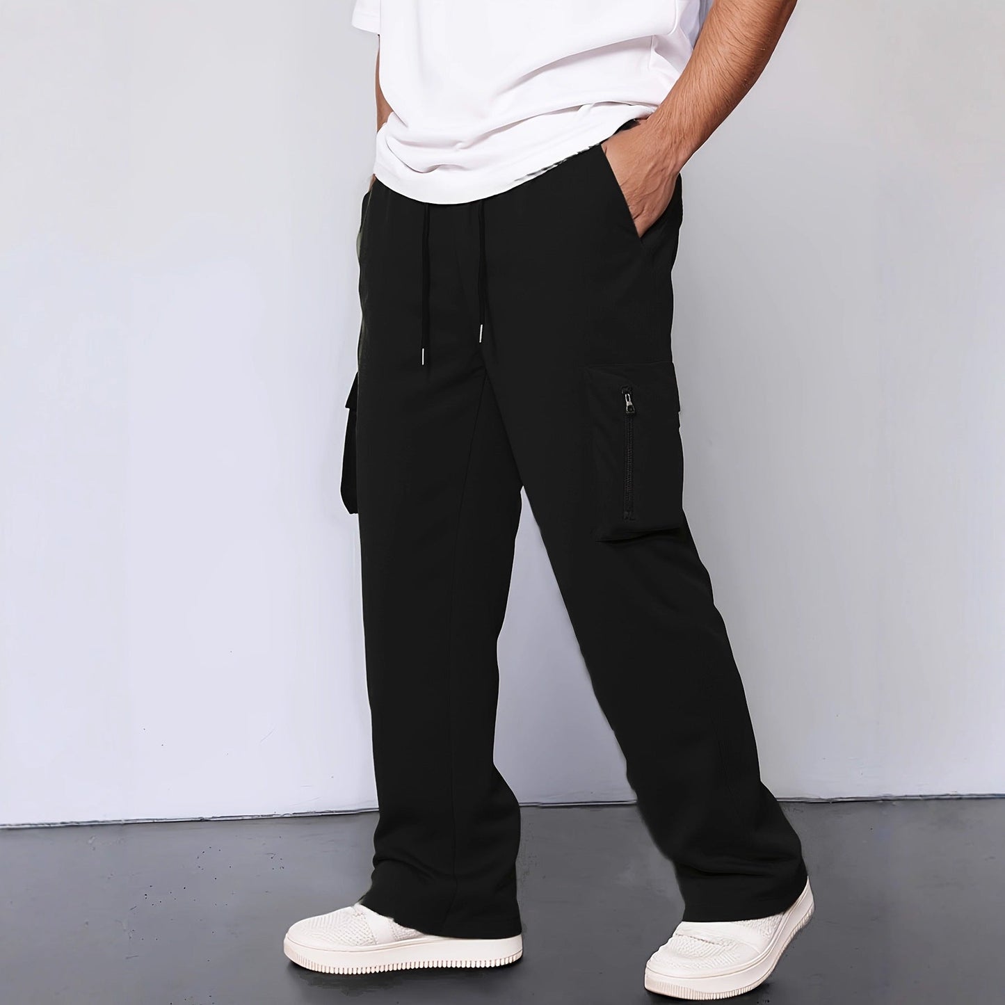 Herren Cargo-Hose Funktionale Taschen Verstellbar Baumwolle
