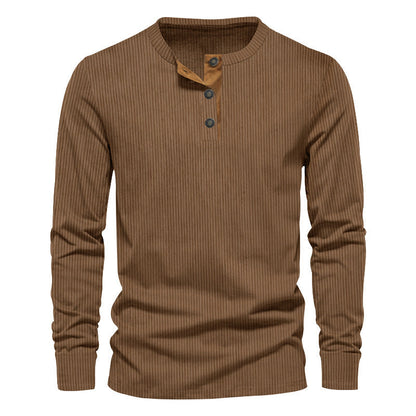 Herren Langarmshirt Elegantes Struktur-Muster Modern