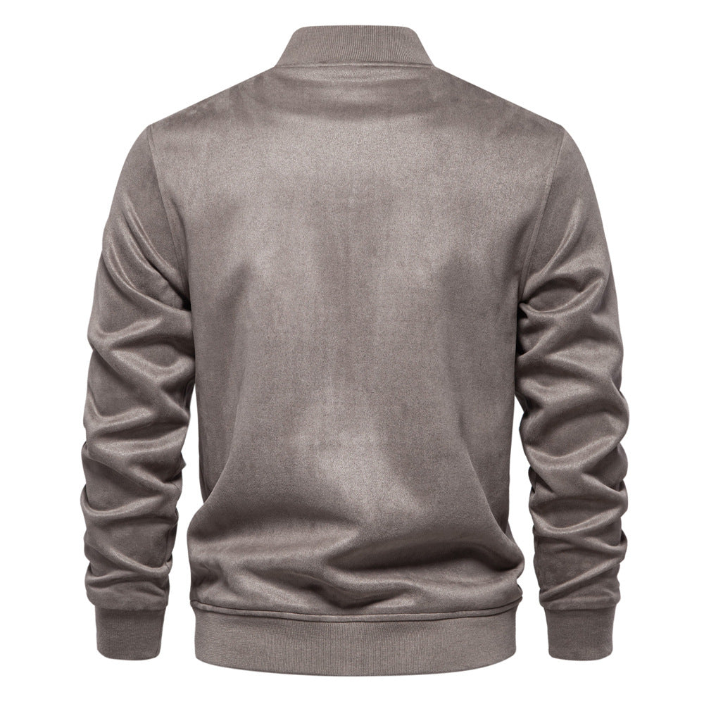 Herren Lederjacke Leicht Modern Mit Taschen