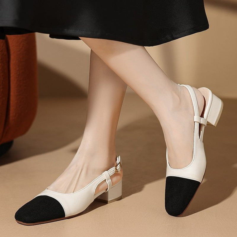 Damen Slingback Pumps Hoch Hacken Elegantes Design