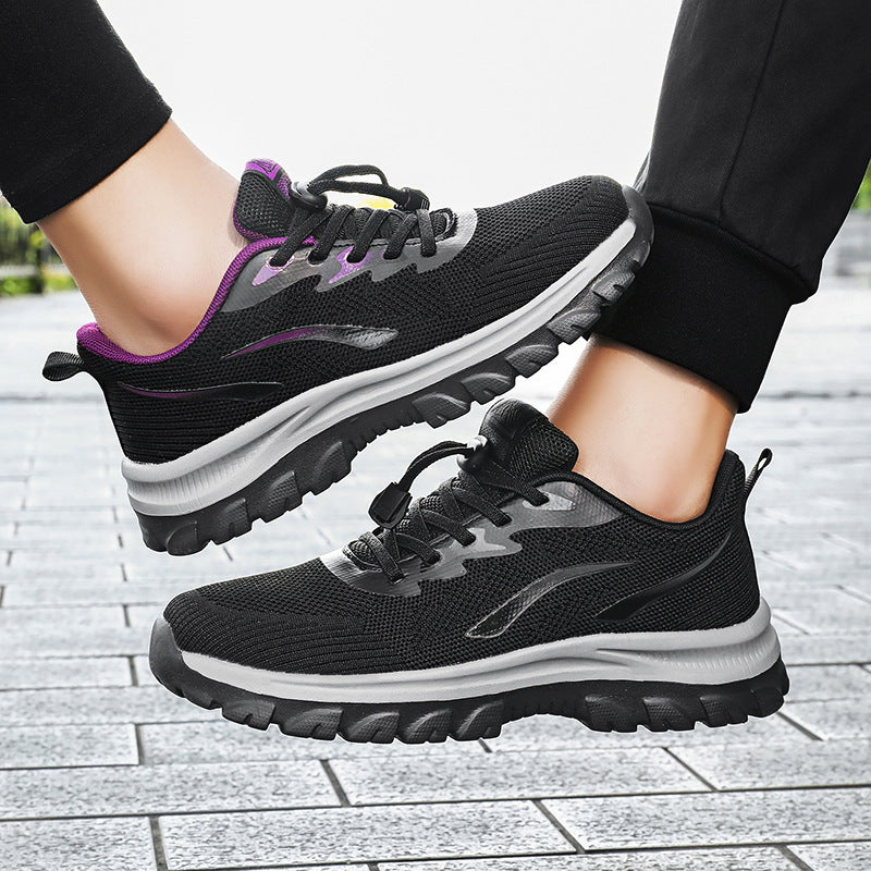 Damen Laufschuhe Sportlich Atmungsaktiv Schnellschnürung