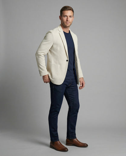 Maßgefertigter Herren Blazer Karierter Slim Fit