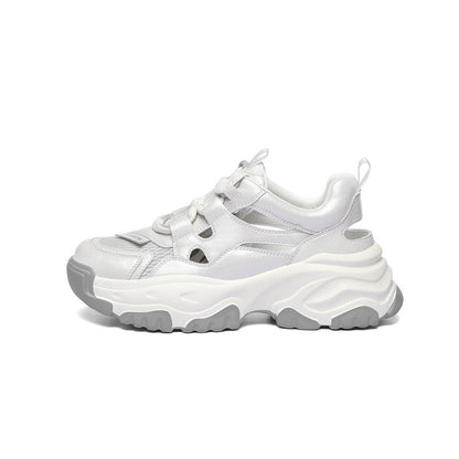 Damen Sneaker Sportlich Chunky atmungsaktiv Mesh