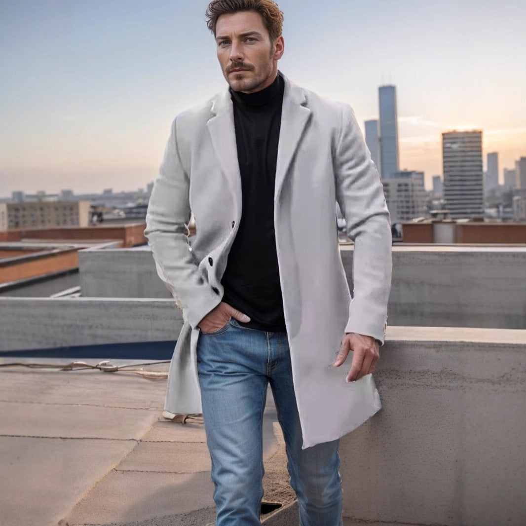Herren Wollmantel Elegant Klassisch Modern