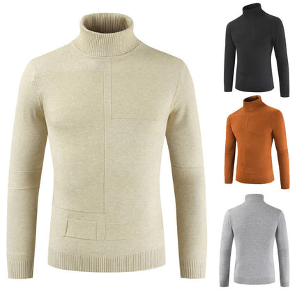 Herren Rollkragenpullover Weich Modern Strick