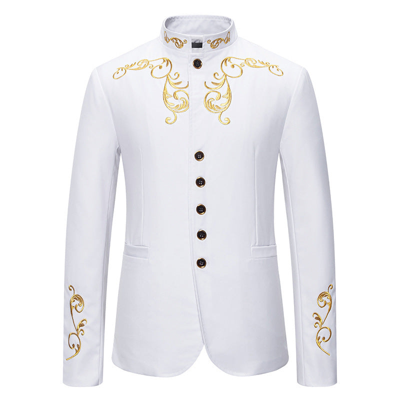 Herren Blazer Modern mit Stickerei Schlank