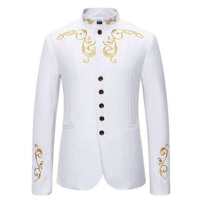 Herren Blazer Modern mit Stickerei Schlank