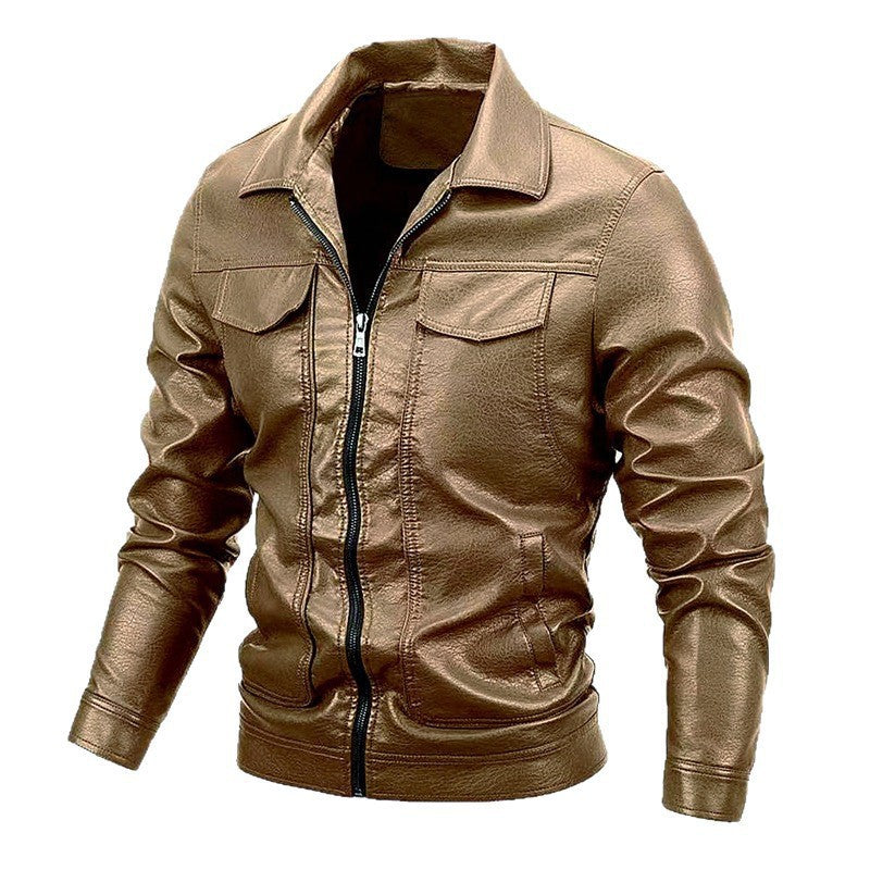 Lederjacke Herren Schwarz Modern Glamour