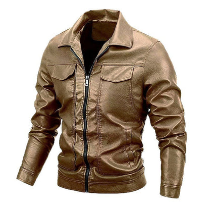 Lederjacke Herren Schwarz Modern Glamour