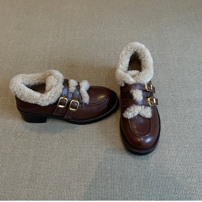 Damen Clogs Gefüttert Weich Kunstfell Kragen