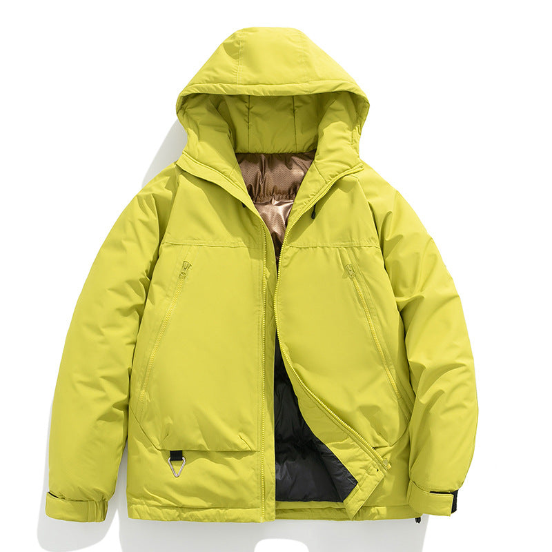 Herren Winterjacke Isoliert Wärme Outdoor Schwarz