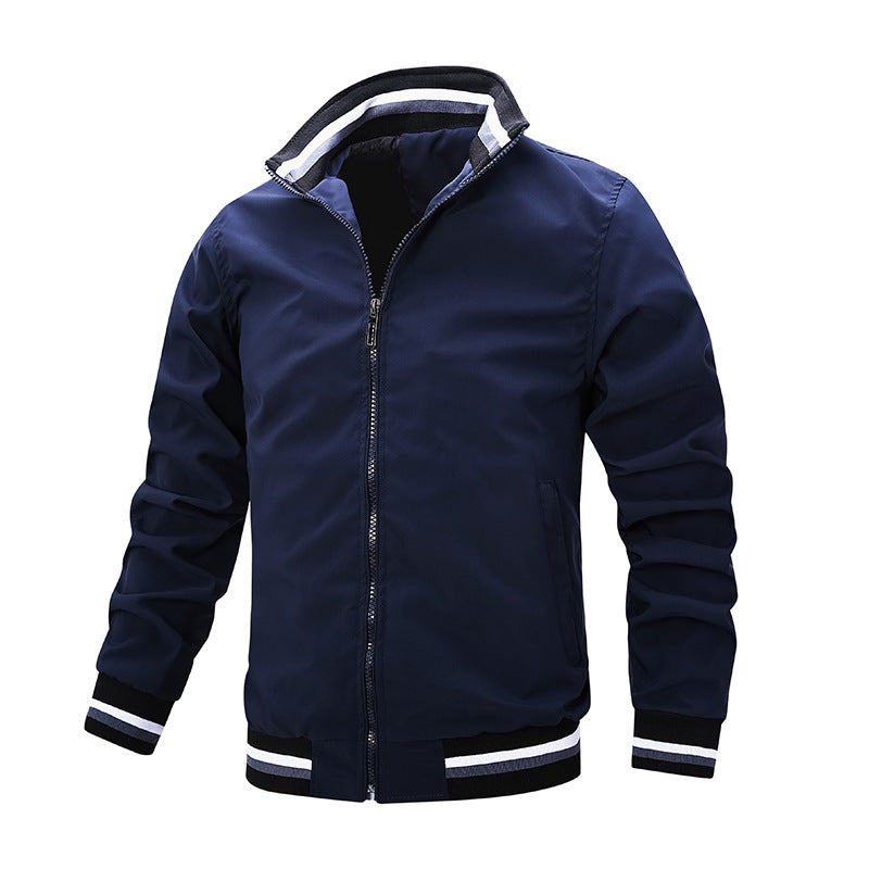 Herren Bomberjacke Elegante Isolierte Winterjacke Schwarz