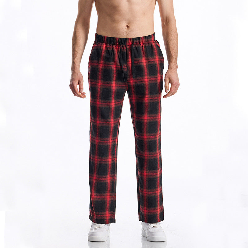 Bequeme Herrenhose Karomuster Freizeit Hose Modern