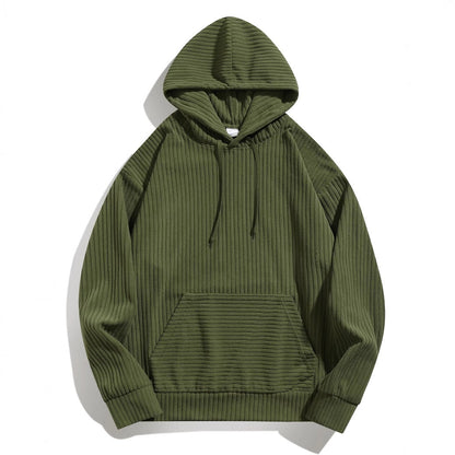 Herren Kapuzenpullover Struktur Ripp-Taschen Modern