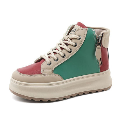 Damen Sneaker High-Top Modell mit Zipper und Weicher Sohle - BerlinGlamour