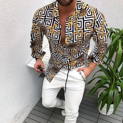 Herren Kurzarmhemd Elegant Muster Berlin Style - BerlinGlamour