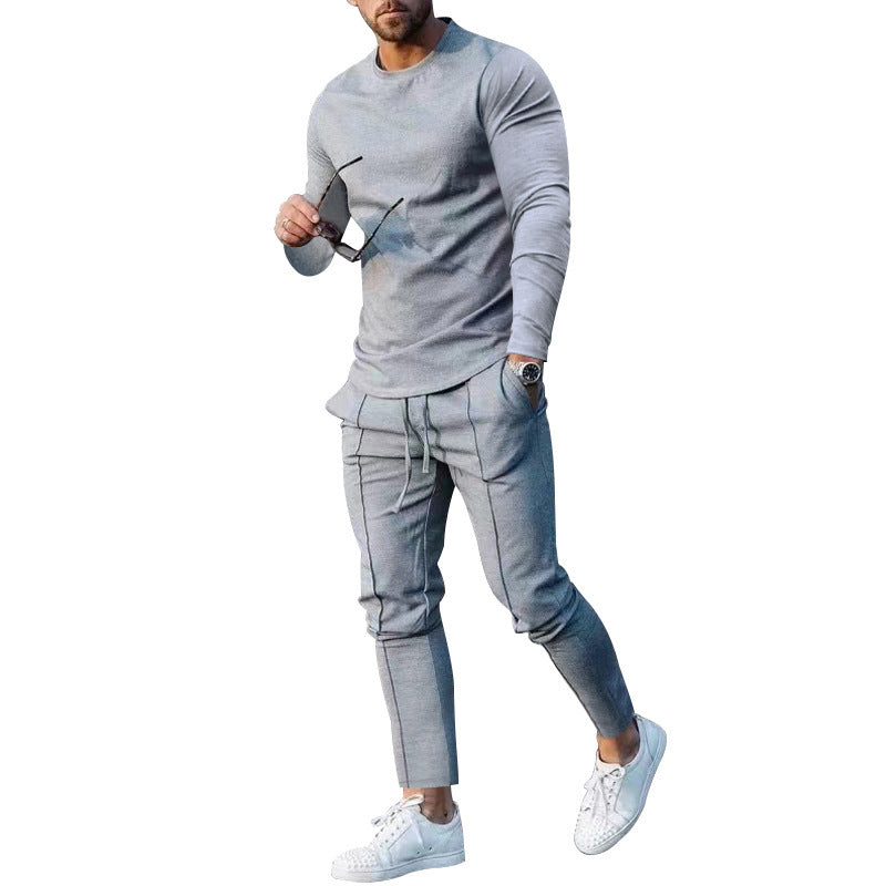Herren Longsleeve mit stylischen Jogginghosen Modern Sportlich