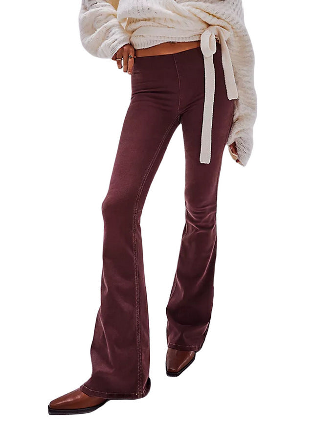 Damen Highwaist Jeans Flared Schnitt Figurbetont