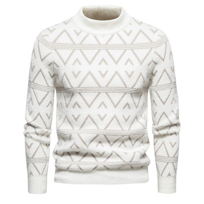 Herren Rollkragenpullover Modern Strukturstoff Trendy