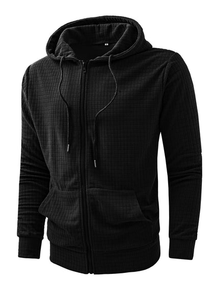 Herren Kapuzenjacke Lockere Fit Strukturiert Urban