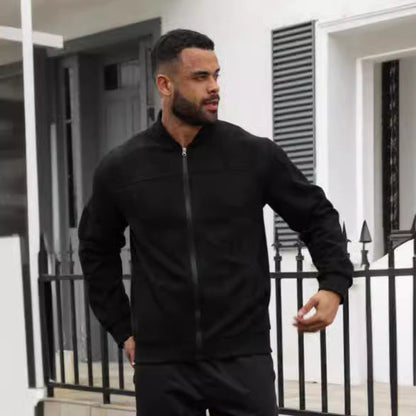 Herren Sportjacke Lässig mit Taschen Grau