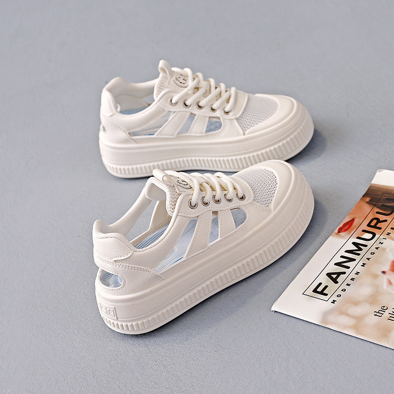 Damen Sneaker Mesh Oberfläche Flexibler Sohlenschuh Modern
