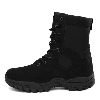 Herren Einsatzstiefel Robust Hochfest Rutschfest Schwarz