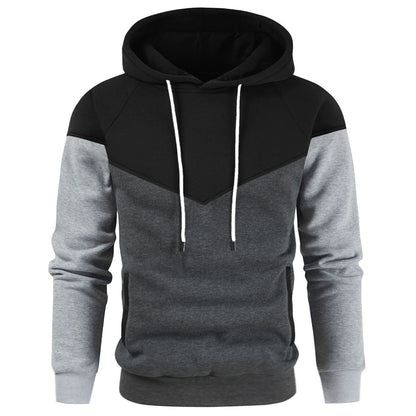 Herren Hoodie Modisch Patchwork Design Berlin Style