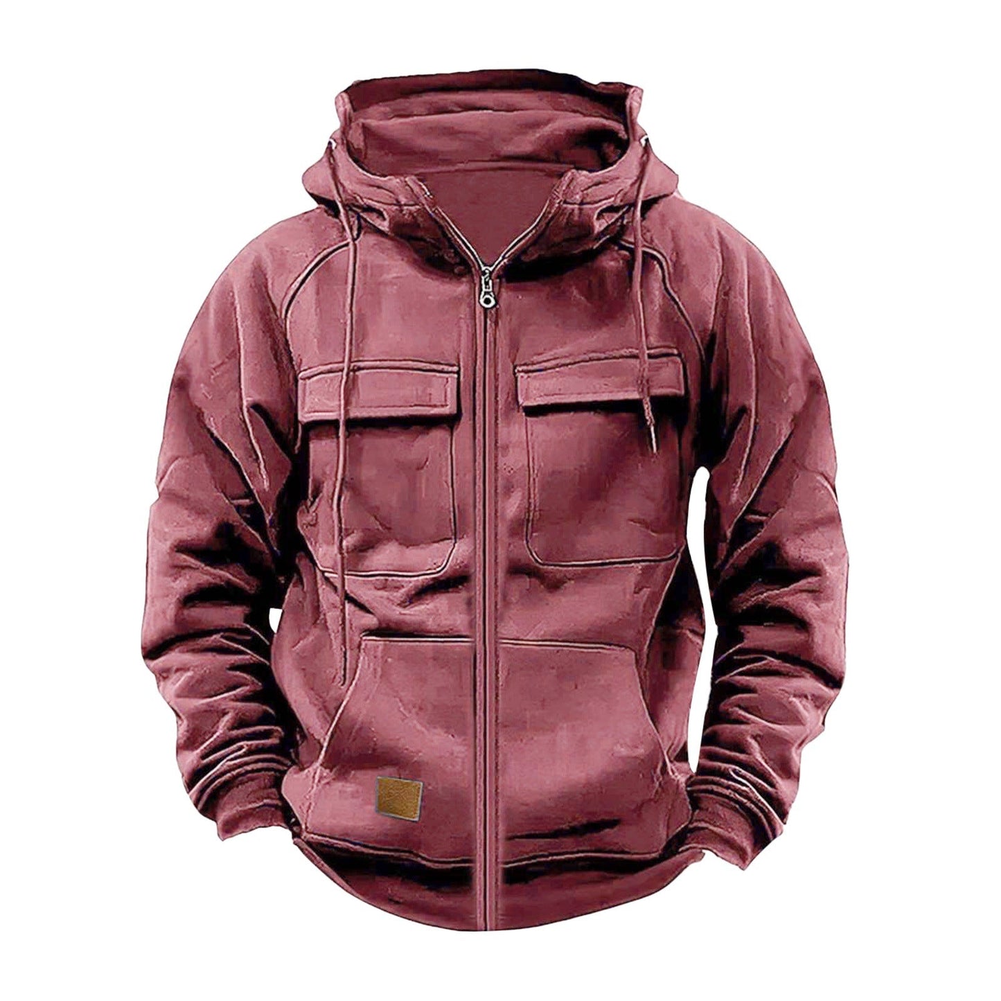 Herren Kapuzenjacke Funktionell mit großen Taschen Schwarz - BerlinGlamour