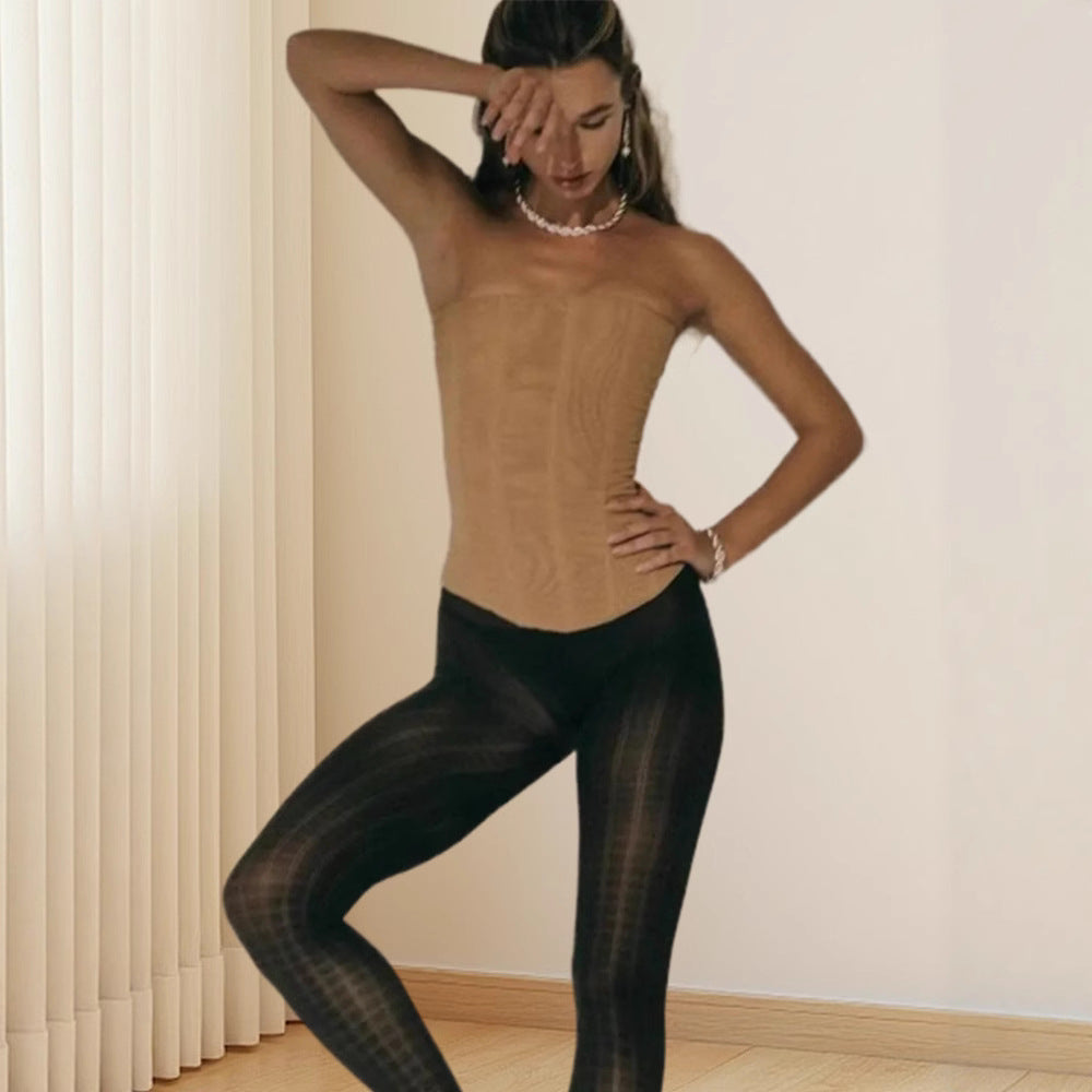 Figurformendes Damen Top mit Raffungen und Trägern