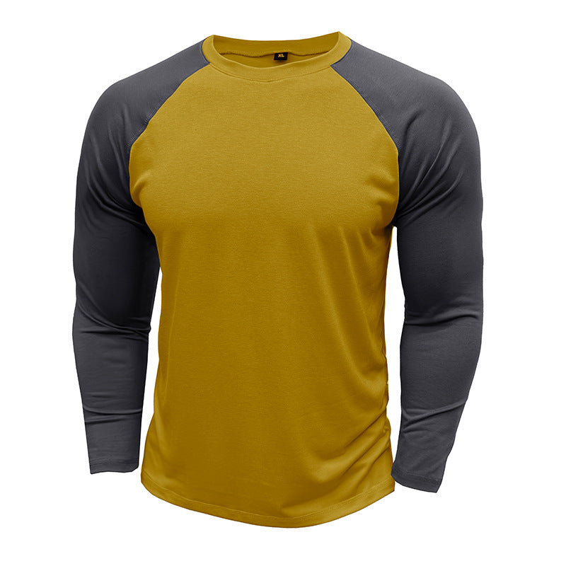 Herren Langarmshirt Sportlich Raglan Ärmel Modern