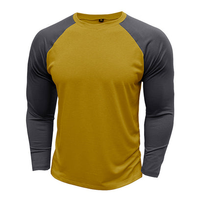 Herren Langarmshirt Sportlich Raglan Ärmel Modern