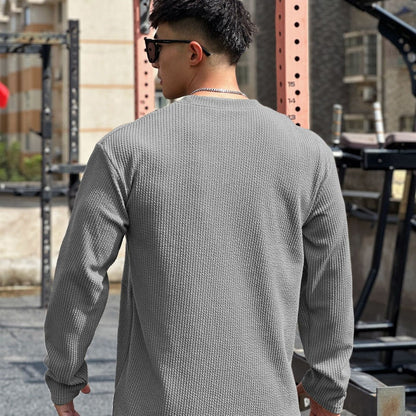 Herren Sweatshirt Lässig Strukturiert Mit Taschen