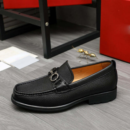 Herren Mokassins Metall Akzent Modern Lederschuhe
