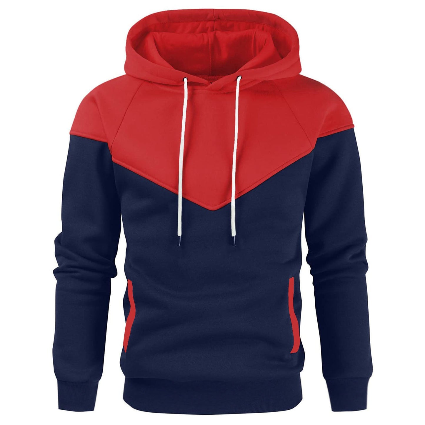 Herren Hoodie Modisch Patchwork Design Berlin Style