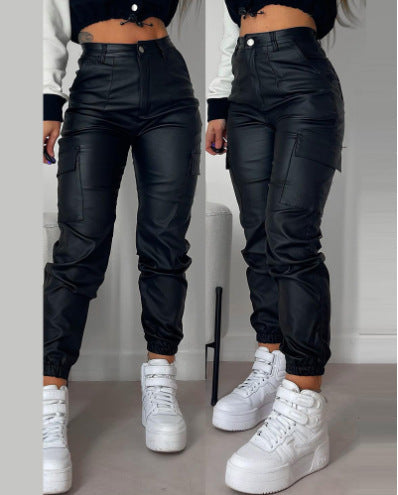 Damen Cargo-Hose Bequem Elastisch Taschen