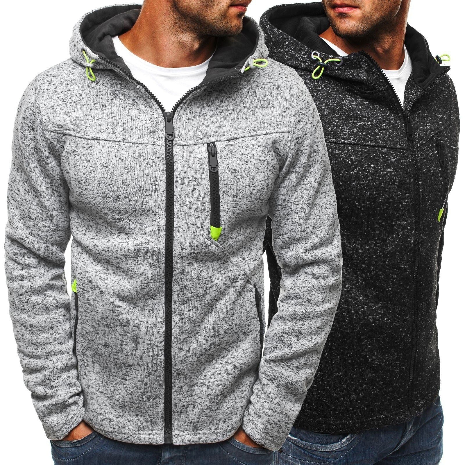 Herren Sportjacke atmungsaktiv Kapuzenjacke Funktionsshirt - BerlinGlamour