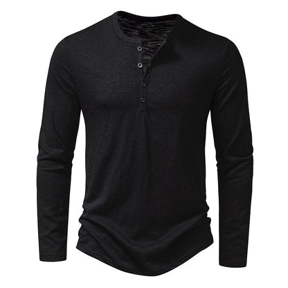 Herren Langarmshirt Atmungsaktiv V-Ausschnitt Modern