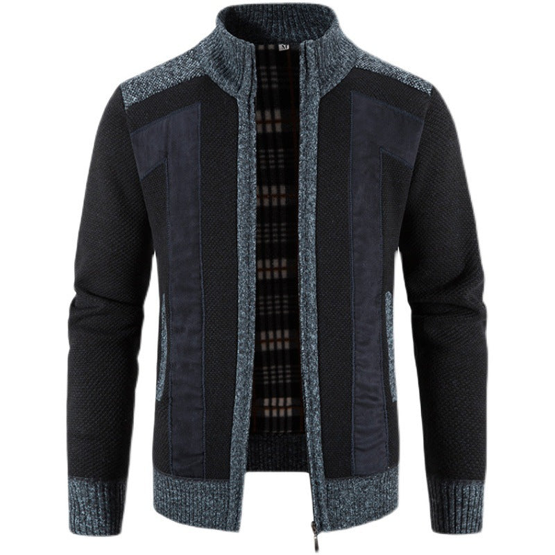 Herren Strickjacke Modern Slim Fit mit Reißverschluss
