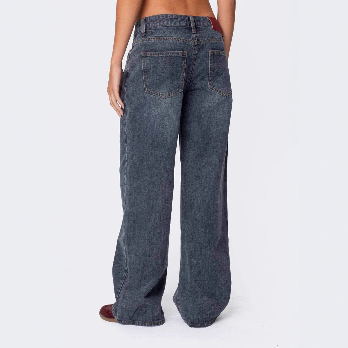 Hohe Damenjeans mit Taschen Comfort Fit