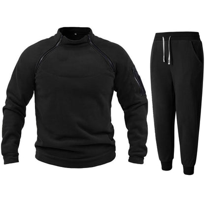 Funktionsjacke Herren Sport Fleecejacke mit elastischen Sporthosen